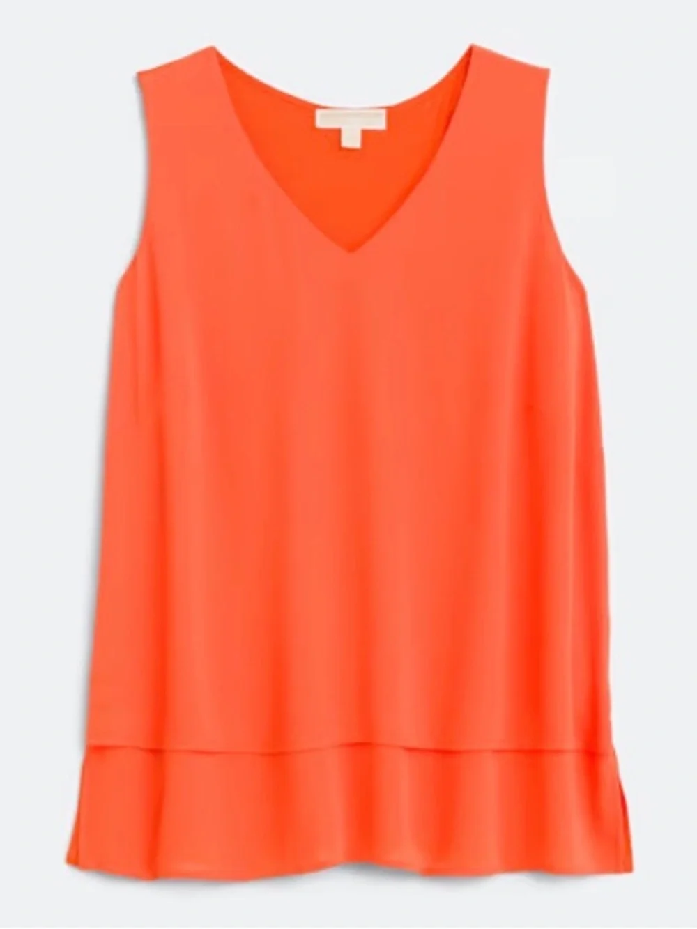 Michael Kors Sariyah Sleeveless Mixed Material Tiered Tank